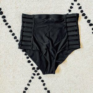 Cage Black High Waisted Bottoms